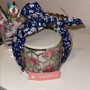 Navy Floral Hair Scarf